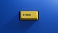 yellow button with STOCK business word.close up button of keyboard,