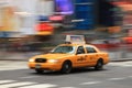 Yellow Cab in motion