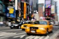 Yellow Cab Taxi New York City Royalty Free Stock Photo