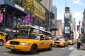 Yellow Cab in Times Square, New York City