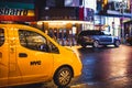 Yellow cab on the Times Square, New York Royalty Free Stock Photo