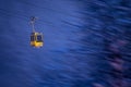 Yellow cable car at the ski resort of Mayrhofen Royalty Free Stock Photo