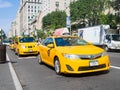 Yellow cabs at 5th avenue in New York City Royalty Free Stock Photo