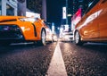 Yellow cabs in Times Square