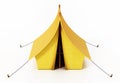 Yellow camping tent isolated on white background. 3D illustration