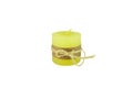 Yellow candle isolated on white background xd Royalty Free Stock Photo