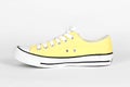 Yellow canvas shoes