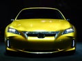 Yellow car in the dark light
