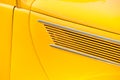 Bright yellow car door panel