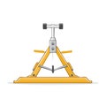 Yellow Car Support Jack Stand with Adjustable Height Royalty Free Stock Photo