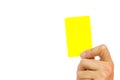 Yellow card Royalty Free Stock Photo