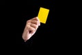 Yellow card Royalty Free Stock Photo