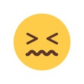 Yellow Cartoon Face Sad Upset Emoji People Emotion Icon