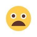 Yellow Cartoon Face Scream Shocked Emoji People Emotion Icon