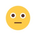 Yellow Cartoon Face Shocked Emoji People Emotion Icon Royalty Free Stock Photo