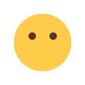 Yellow Cartoon Face Silent Shocked Emoji People Emotion Icon