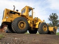 Yellow Caterpillar tractor 966g Royalty Free Stock Photo