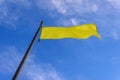 Yellow Beach Caution Flag Royalty Free Stock Photo