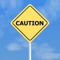 Yellow caution sign Royalty Free Stock Photo