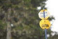 yellow caution sign Royalty Free Stock Photo