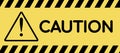 Yellow caution tape seamless pattern Royalty Free Stock Photo