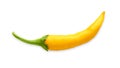 Yellow cayenne chili pepper isolated on white background Royalty Free Stock Photo