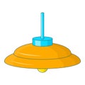 Yellow ceiling lamp icon, cartoon style Royalty Free Stock Photo