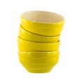 Yellow ceramic bowls