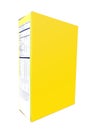 Yellow cereal box with copy space