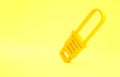 Yellow Chainsaw icon isolated on yellow background. Minimalism concept. 3d illustration 3D render
