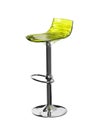 Yellow chair bar stool isolated on a white background Royalty Free Stock Photo