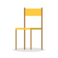 Yellow chair. Comfortable furniture, modern seat design