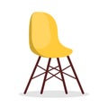 Yellow chair. Comfortable furniture, modern seat design