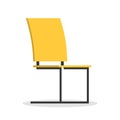 Yellow chair. Comfortable furniture, modern seat design