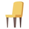 Yellow chair icon cartoon vector. Clean room couch