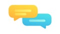 Yellow chat bubble with ellipsis, indicating ongoing message, vector design Generative AI Royalty Free Stock Photo