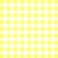 Yellow checkered vector pattern. Retro yellow vector tablecloth texture.