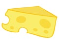 Yellow Cheese Block. Royalty Free Stock Photo