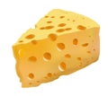 Yellow cheese with holes