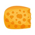 yellow cheese icon Royalty Free Stock Photo