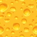 Yellow cheese seamless pattern
