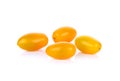 Yellow cherry tomato isolated on the white background Royalty Free Stock Photo