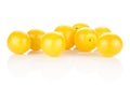 Yellow cherry tomato isolated on white Royalty Free Stock Photo