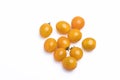 Yellow Cherry Tomato Organic on a white background Royalty Free Stock Photo