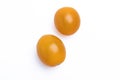 Yellow Cherry Tomato Organic on a white background Royalty Free Stock Photo