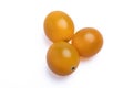 Yellow Cherry Tomato Organic on a white background Royalty Free Stock Photo