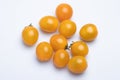 Yellow Cherry Tomato Organic on a white background Royalty Free Stock Photo