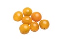Yellow Cherry Tomato Organic on a white background Royalty Free Stock Photo