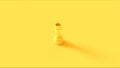 Yellow Chess Rook Piece Royalty Free Stock Photo