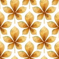 Yellow chestnut leaves seamless pattern Royalty Free Stock Photo